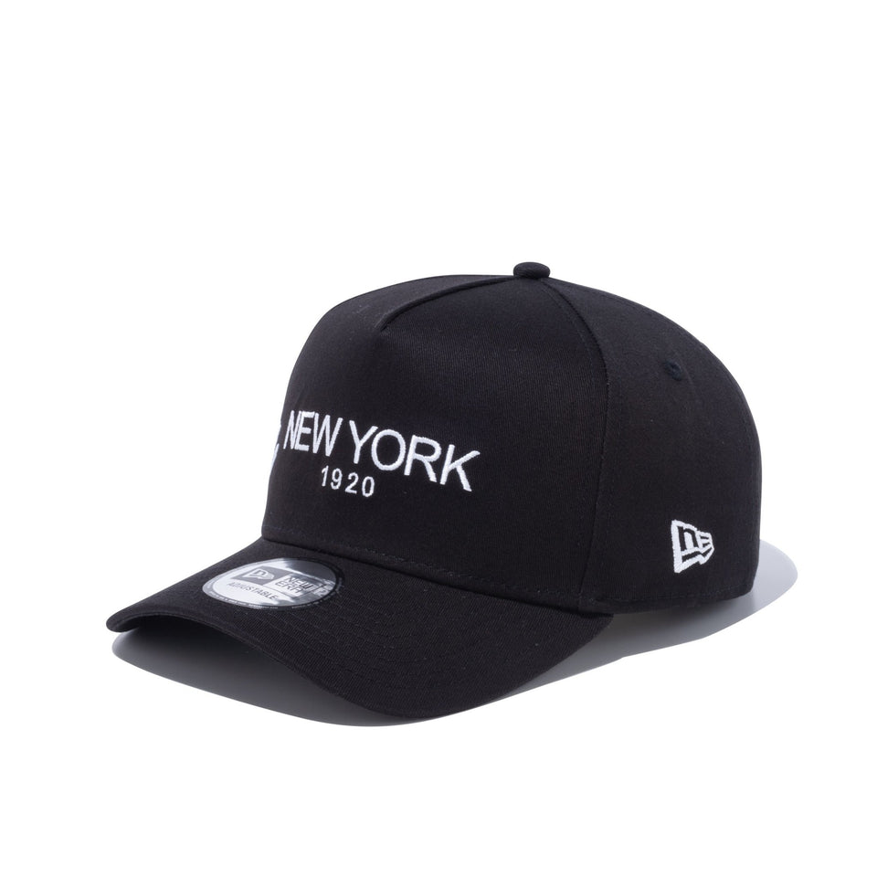 9FORTY A-Frame Tagging NEW ERA NEW YORK 1920 ブラック - 13328305-OSFM | NEW ERA ニューエラ公式オンラインストア