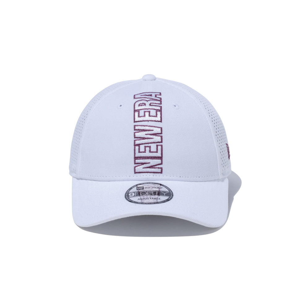 【ゴルフ】 9FORTY Vertical Logo バーチカルロゴ レーザーパフォーテッド オプティックホワイト - 13762997-OSFM | NEW ERA ニューエラ公式オンラインストア