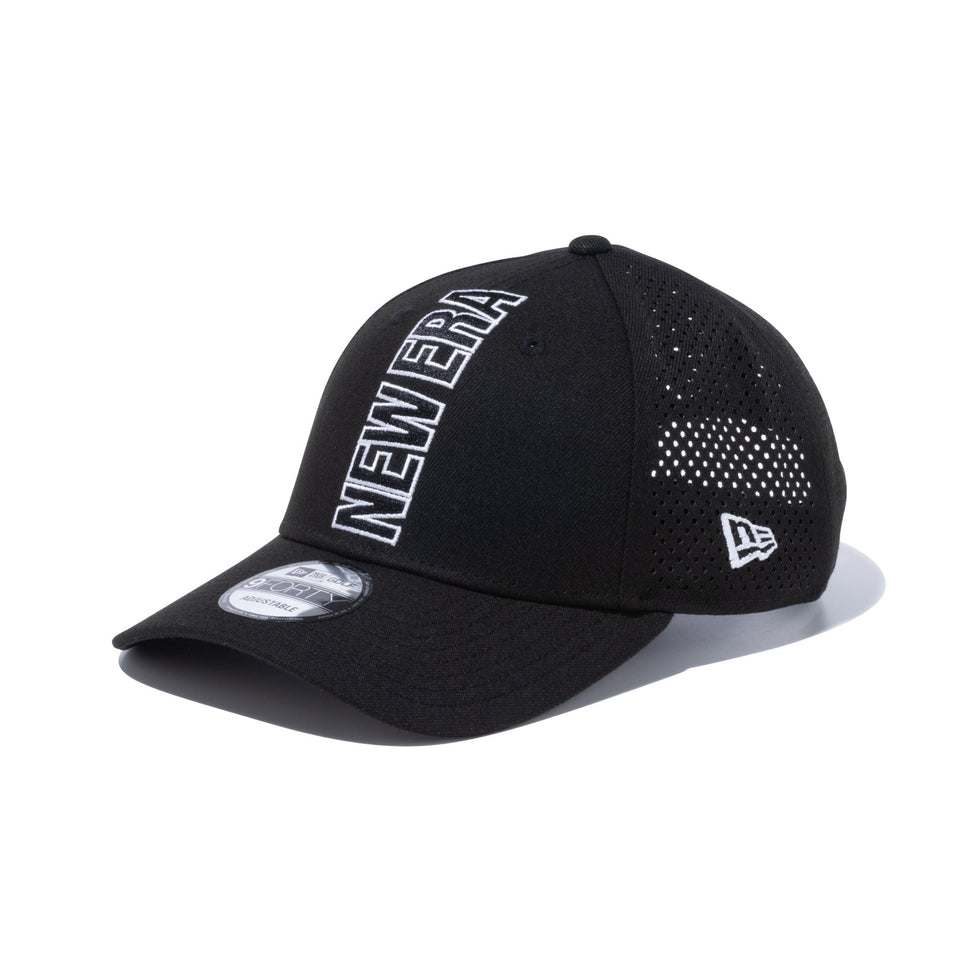 【ゴルフ】 9FORTY Vertical Logo バーチカルロゴ レーザーパフォーテッド ブラック - 13762999-OSFM | NEW ERA ニューエラ公式オンラインストア