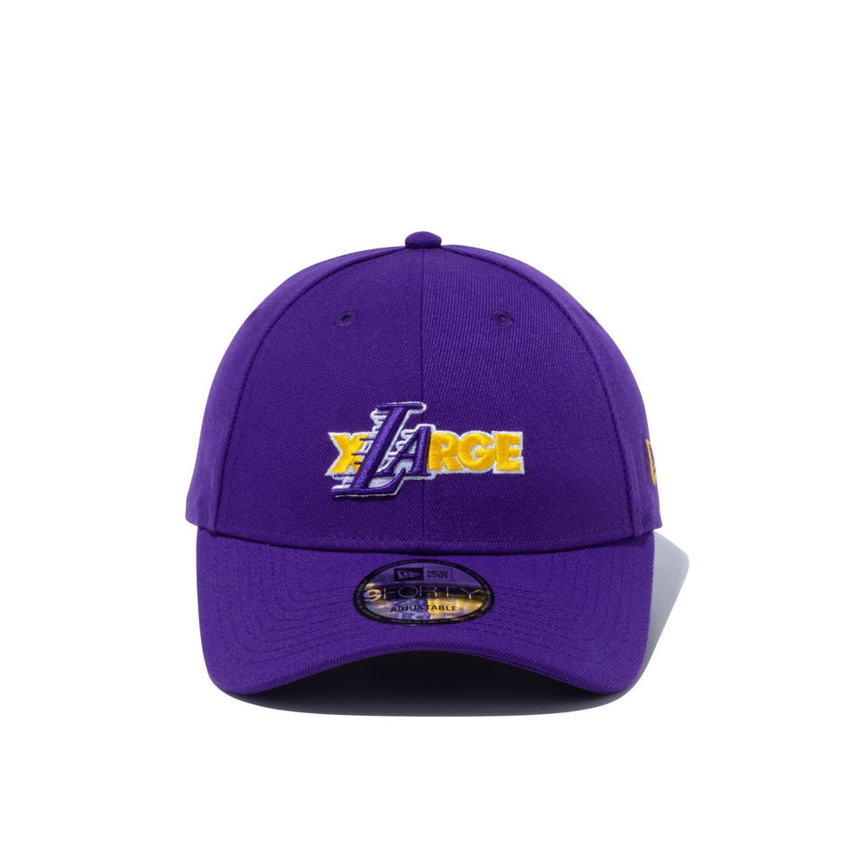 アメリカ通販ファッション 9FORTY XLARGE パープル ロサンゼルス・レイカーズ NBA x 応援グッズ