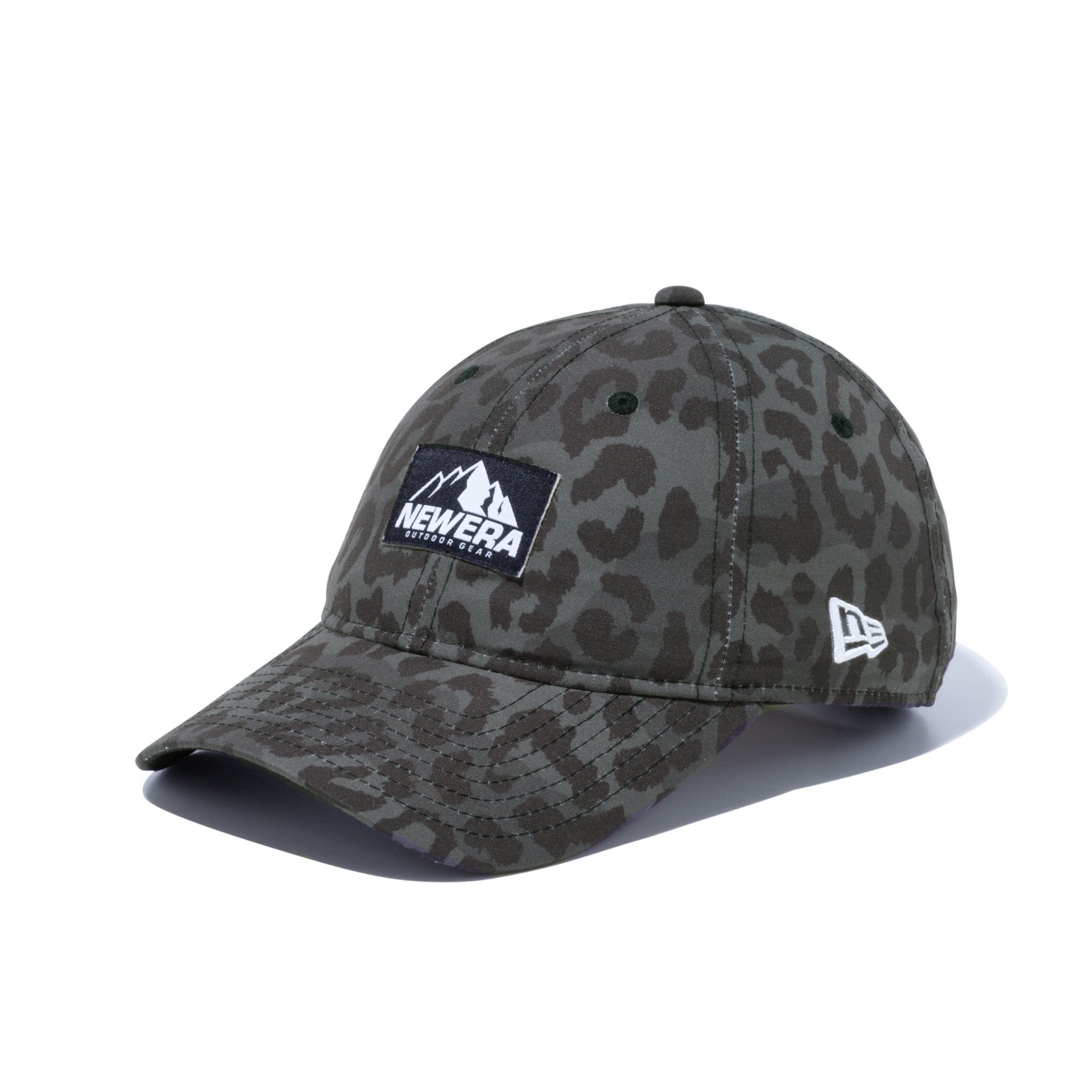 9THIRTY Leopard Camo Mountain Logo Label ブラックレオパードカモ