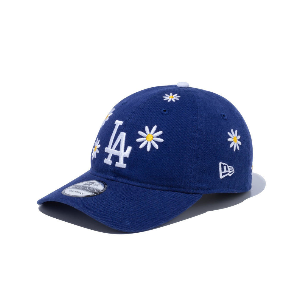 【希少】NEW ERA LA ロサンゼルス ドジャース フラワー花 ロゴ 青