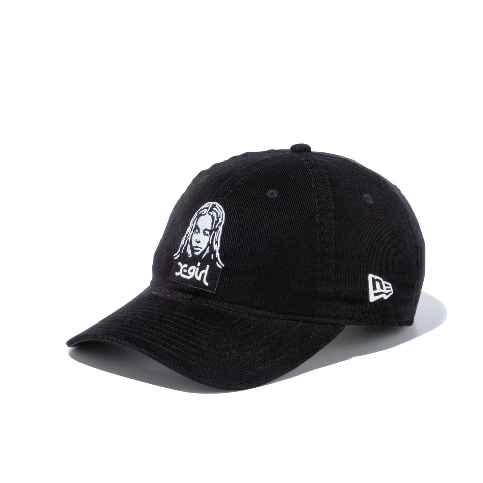 9THIRTY イージースナップ X-GIRL フェイスロゴ ブラックコーデュロイ × ホワイト - 12860649-OSFM | NEW ERA ニューエラ公式オンラインストア