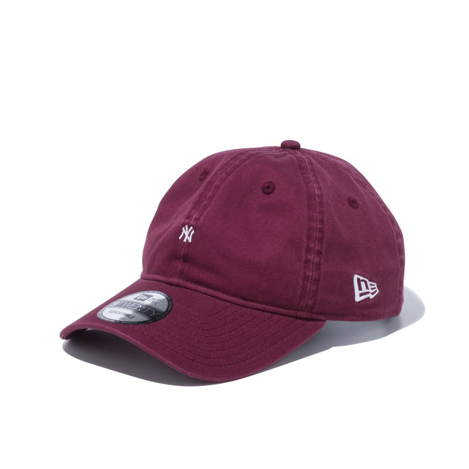 9TWENTY ニューヨーク・ヤンキース マイクロロゴ マルーン × スノーホワイト - 12540816-OSFM | NEW ERA ニューエラ公式オンラインストア