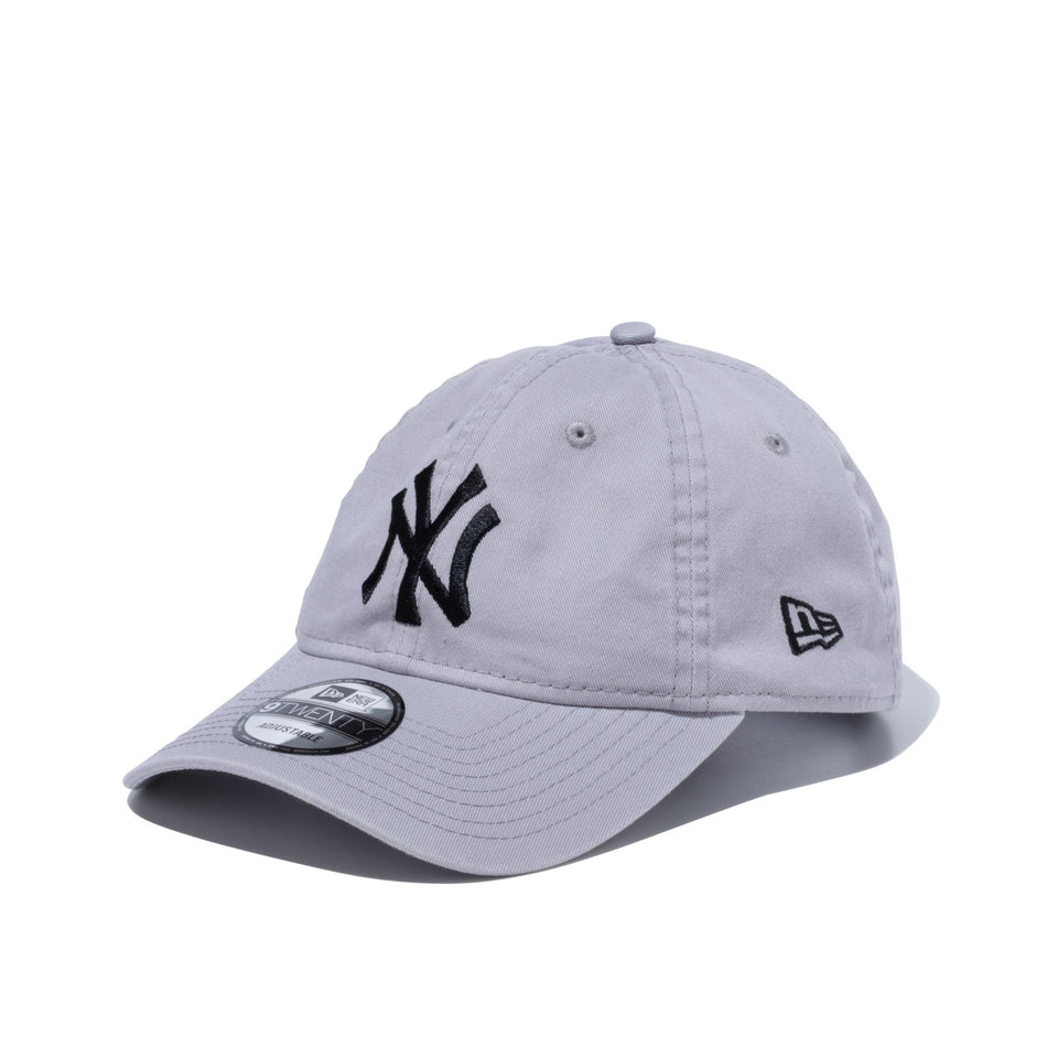 9TWENTY クロスストラップ ウォッシュドコットン ニューヨーク・ヤンキース グレー × ブラック - 13562179-OSFM | NEW ERA ニューエラ公式オンラインストア