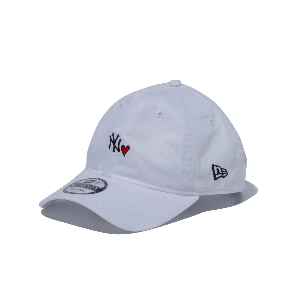 9TWENTY クロスストラップ With Heart ニューヨーク・ヤンキース ミニロゴ ホワイト - 12362243-OSFA | NEW ERA ニューエラ公式オンラインストア