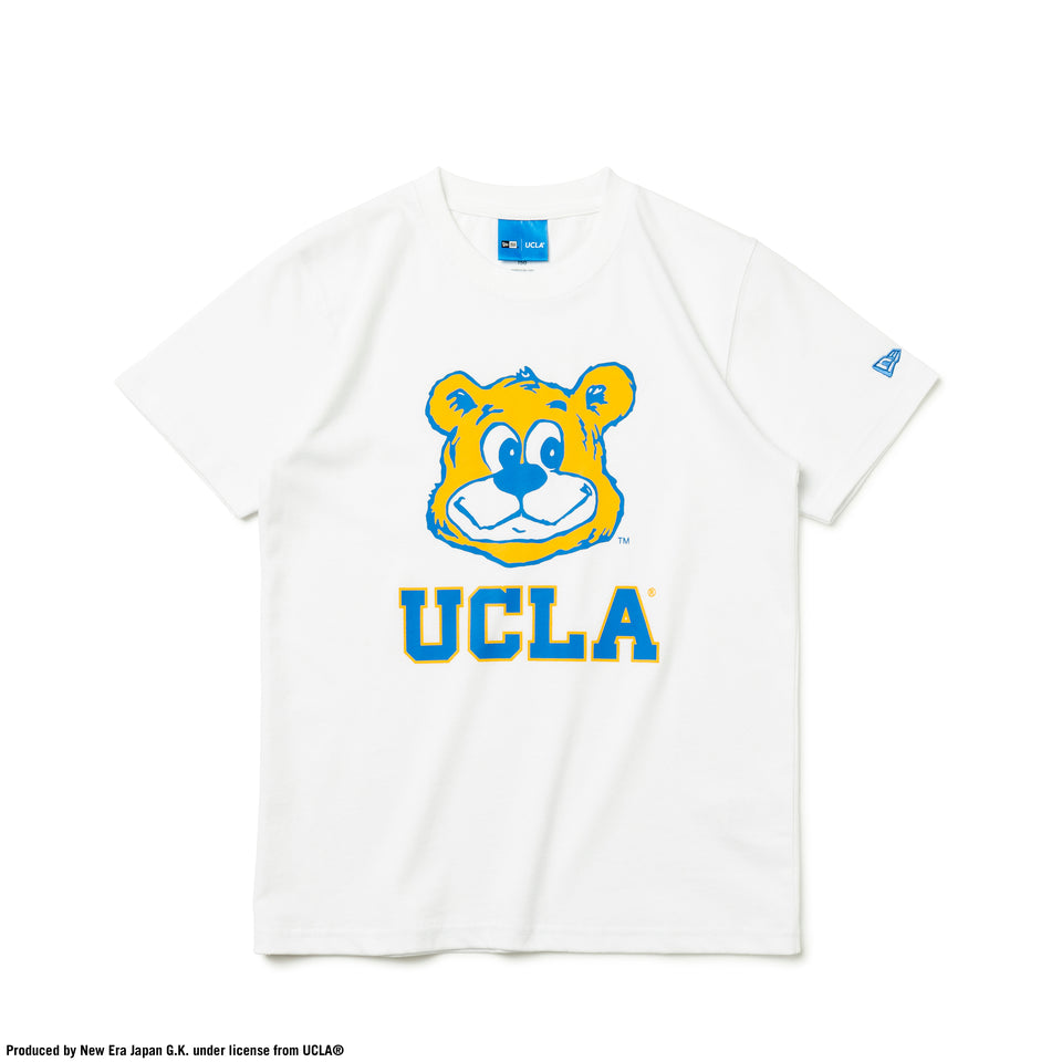 Youth 半袖 コットン Tシャツ UCLA JOE ジョー ホワイト × メリットゴールド マリンブルー