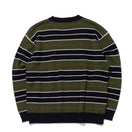ボーダー クルーネックニット BLACK LABEL FW23 オリーブ - 13952744-S | NEW ERA ニューエラ公式オンラインストア