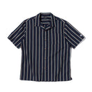 半袖 オープンカラー シャツ BLACK LABEL SS23 ストライプ ネイビー - 13516331-S | NEW ERA ニューエラ公式オンラインストア