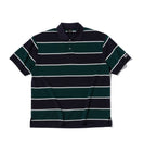 半袖 オーバーサイズド ポロシャツ BLACK LABEL SS23 ボーダー ダークグリーン - 13516337-S | NEW ERA ニューエラ公式オンラインストア