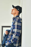 長袖 マドラスチェック ボタンダウンシャツ BLACK LABEL SS23 ネイビー - 13516353-S | NEW ERA ニューエラ公式オンラインストア