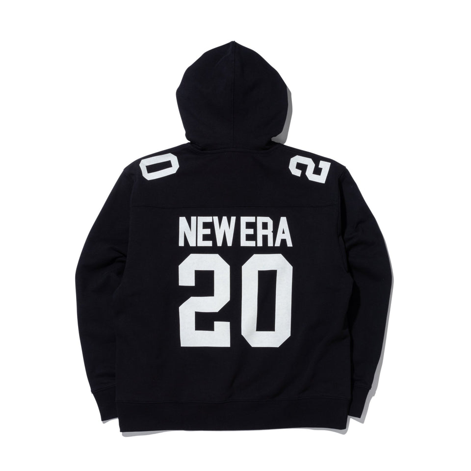 裏毛 オーバーサイズド スウェット プルオーバーフーディー BLACK LABEL SS24 ナンバリング ブラック - 14322514-S | NEW ERA ニューエラ公式オンラインストア