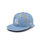 Child 9FIFTY スプラッシュエンブロイダリー ニューヨーク・ヤンキース ウォッシュドデニム - 12326071-CHLD | NEW ERA ニューエラ公式オンラインストア