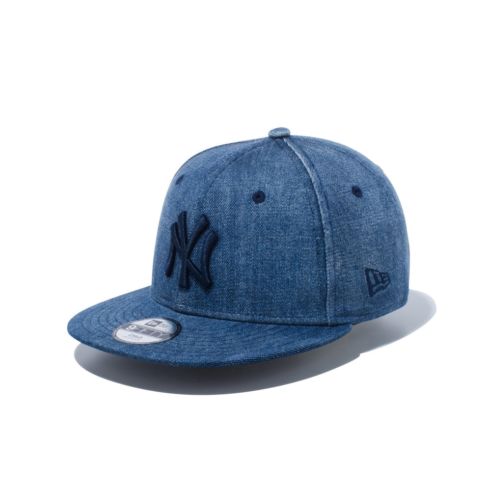 Child 9FIFTY ニューヨーク・ヤンキース ウォッシュドデニム × ミッドナイトネイビー - 12541408-CHLD | NEW ERA ニューエラ公式オンラインストア