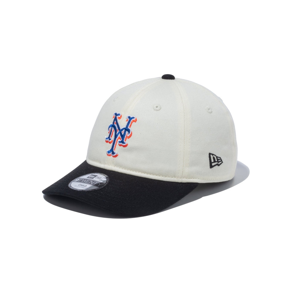 Child 9TWENTY MLB 2-Tone ニューヨーク・メッツ クロームホワイト ブラックバイザー - 13763038-CHLD | NEW ERA ニューエラ公式オンラインストア