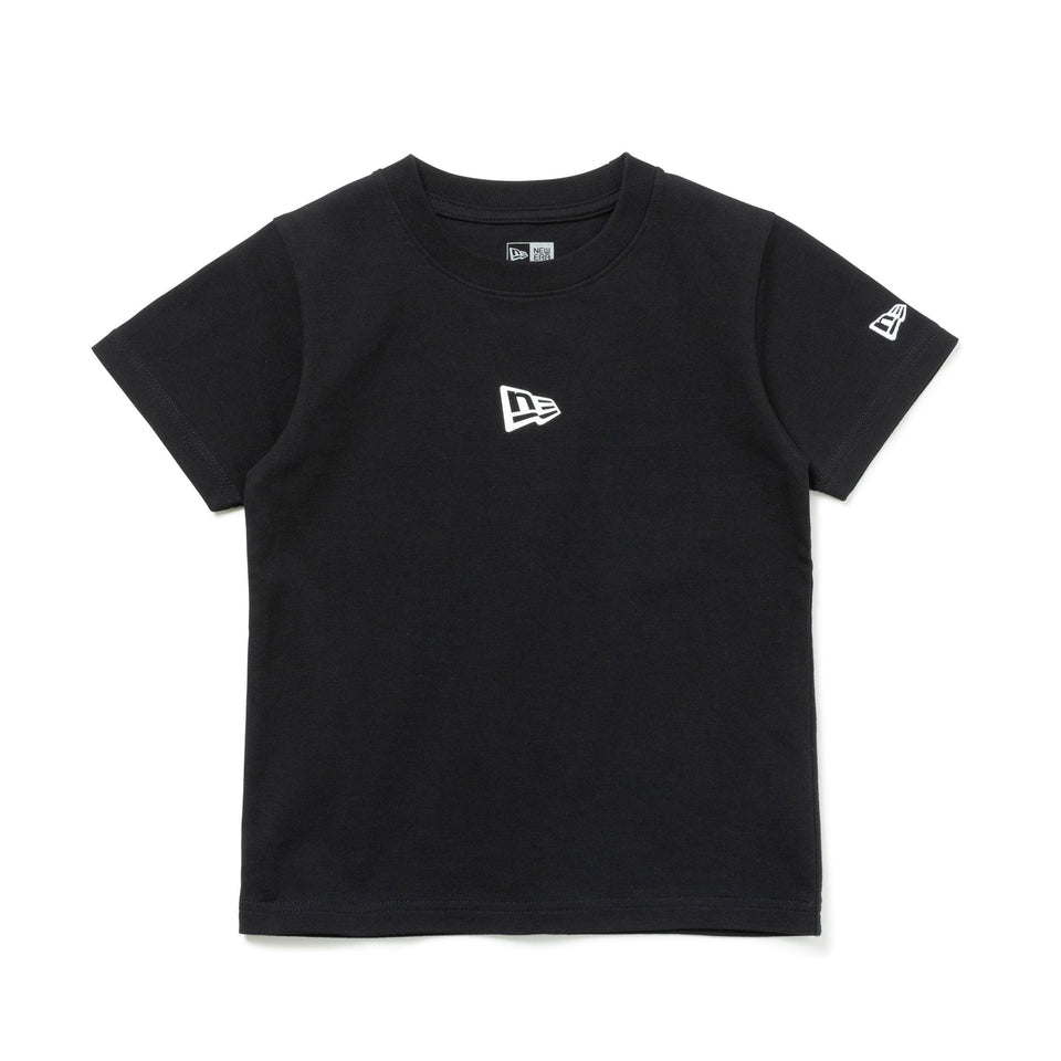 Child 半袖 コットン Tシャツ Flag Logo Mini ブラック | ニューエラ 