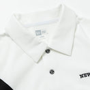 【ゴルフ】半袖 ポロシャツ Color Block Diagonal ホワイト/ブラック - 14109038-S | NEW ERA ニューエラ公式オンラインストア