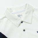【ゴルフ】半袖 ポロシャツ Color Block Diagonal ホワイト/ネイビー - 14109039-S | NEW ERA ニューエラ公式オンラインストア