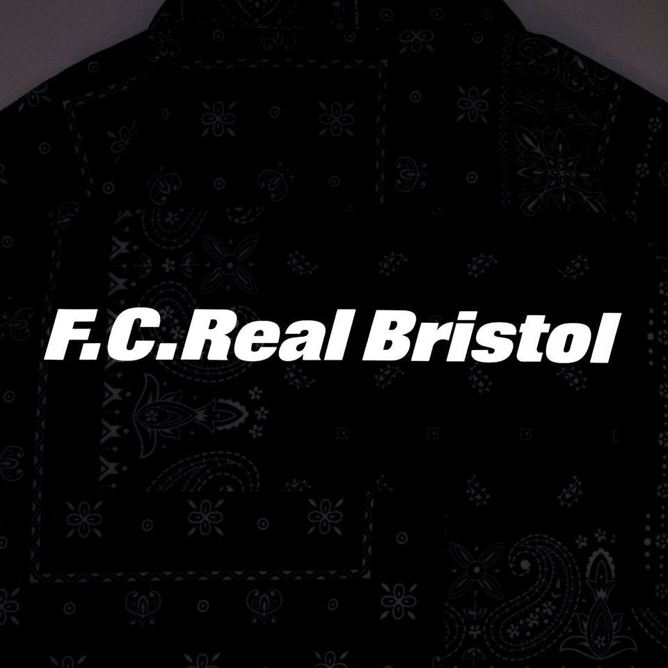 半袖 テック ポロシャツ F.C.Real Bristol ペイズリー ブラック-