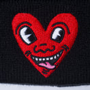 ベーシック カフニット ミッド Keith Haring キース・へリング ハート ブラック - 12551289-OSFM | NEW ERA ニューエラ公式オンラインストア