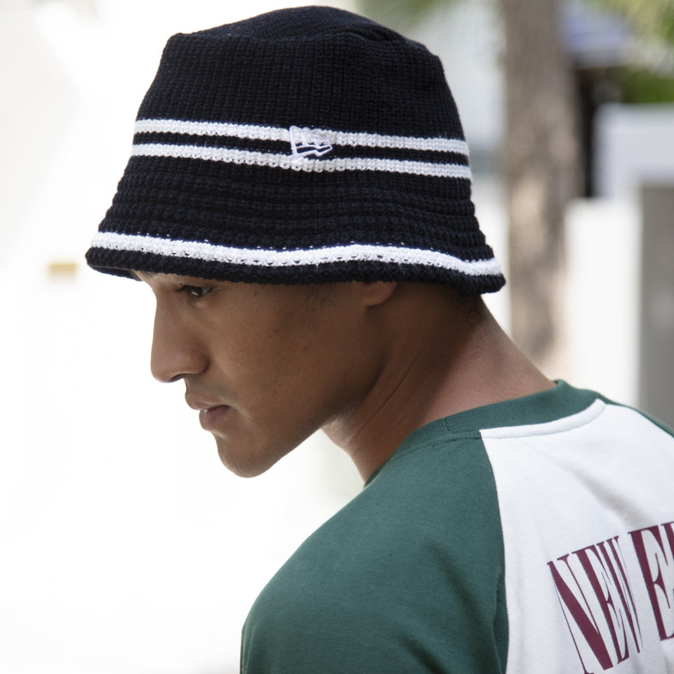 ニットバケット Knit Bucket ブラック/アイボリー - 13515734-OSFM | NEW ERA ニューエラ公式オンラインストア