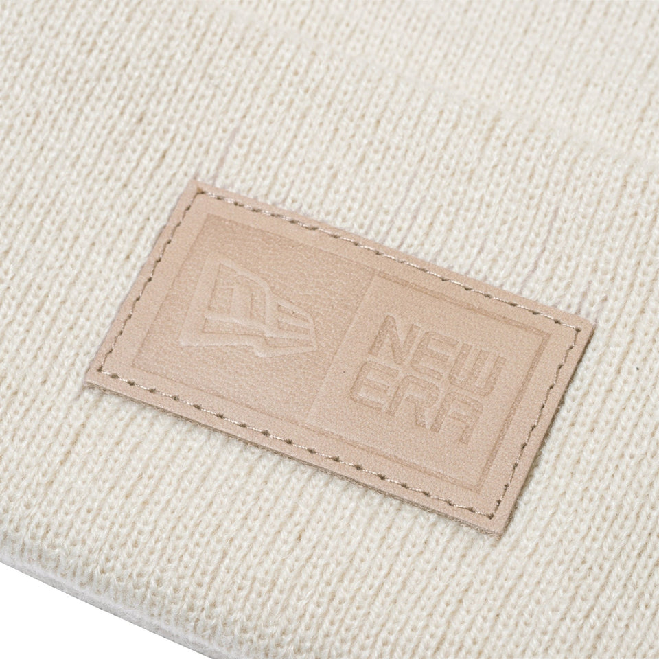 ベーシック カフニット Leather Patch レザーパッチ ストーン - 13751308-OSFM | NEW ERA ニューエラ公式オンラインストア
