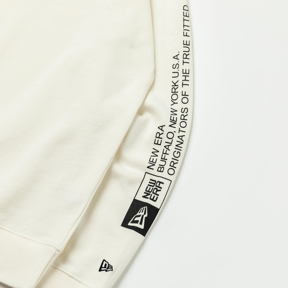 裏毛 スウェット クルーネック Logo and Text フラッグロゴ ボックスロゴ オフホワイト - 13331055-S | NEW ERA ニューエラ公式オンラインストア