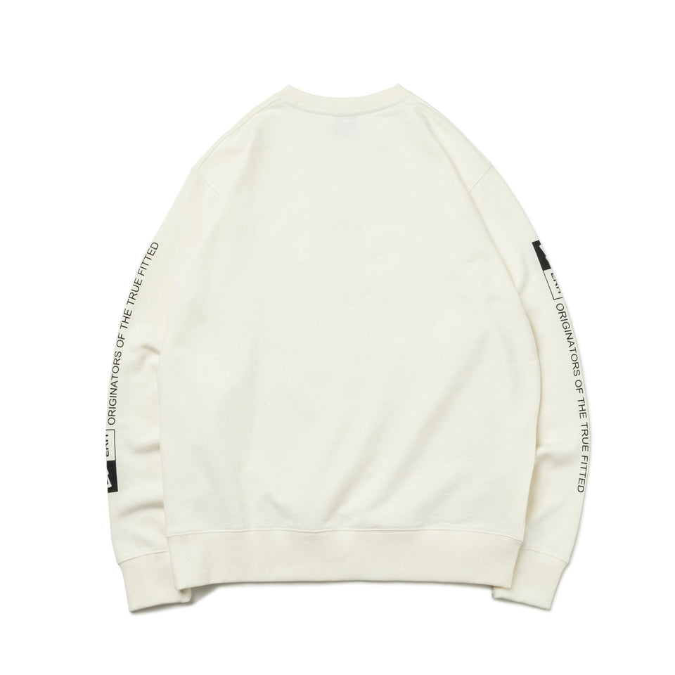 裏毛 スウェット クルーネック Logo and Text フラッグロゴ ボックスロゴ オフホワイト - 13331055-S | NEW ERA ニューエラ公式オンラインストア