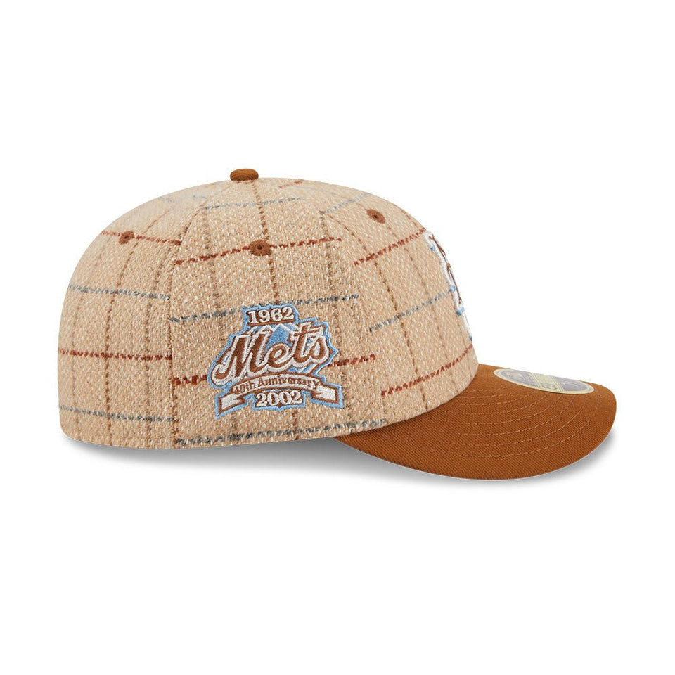LP 59FIFTY Herringbone Check ニューヨーク・メッツ ヘリンボーンチェック ベージュ - 13935229-700 | NEW ERA ニューエラ公式オンラインストア