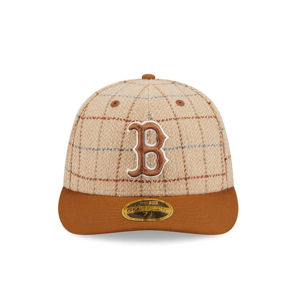 LP 59FIFTY Herringbone Check ボストン・レッドソックス ヘリンボーンチェック ベージュ - 13935232-700 | NEW ERA ニューエラ公式オンラインストア