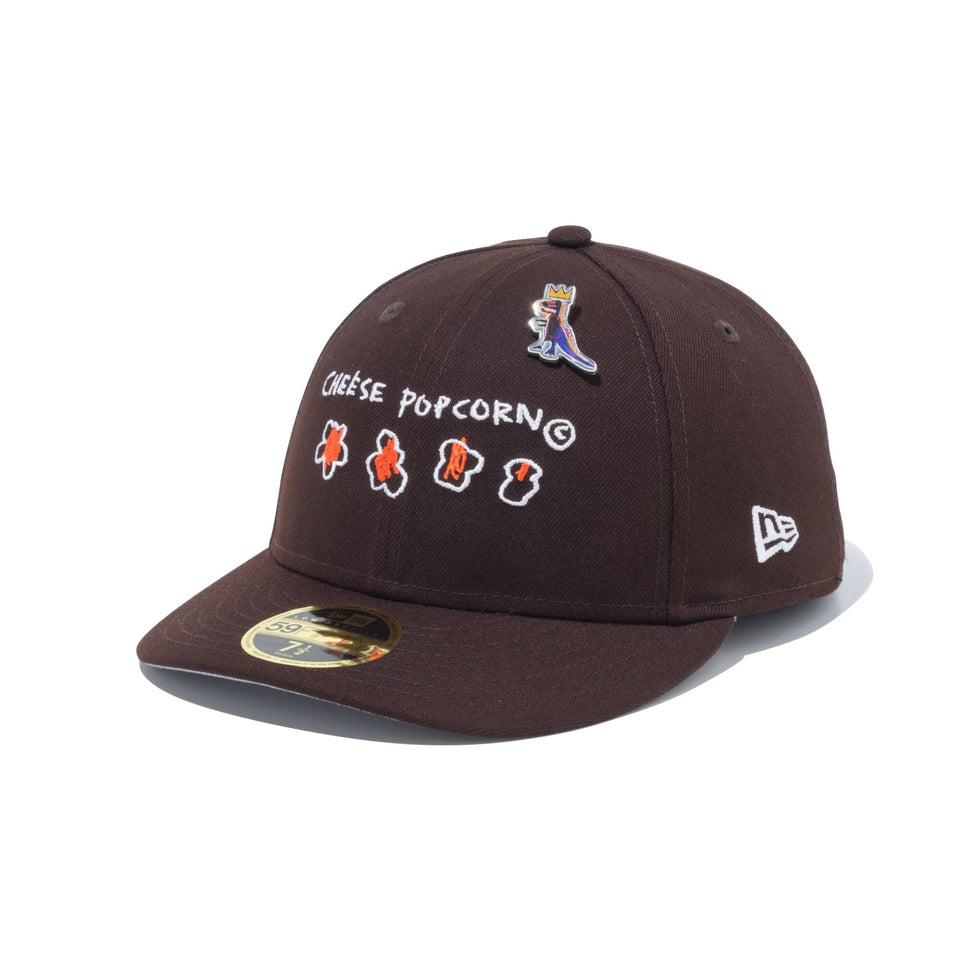 LP 59FIFTY JEAN MICHEL BASQUIAT ジャン=ミシェル・バスキア CHEESE POPCORN バーントウッド - 13772510-700 | NEW ERA ニューエラ公式オンラインストア