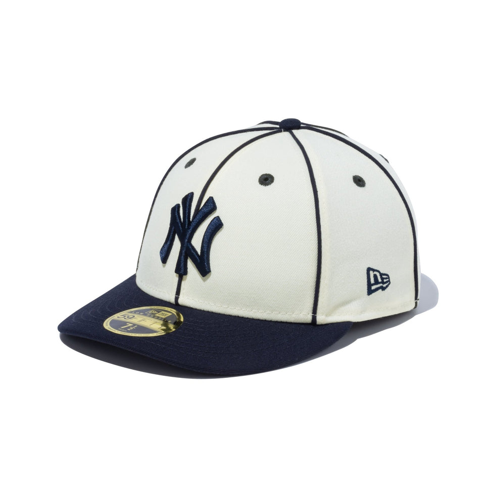 LP 59FIFTY MLB Piping ニューヨーク・ヤンキース クロームホワイト ネイビーバイザー - 13750865-700 | NEW ERA ニューエラ公式オンラインストア