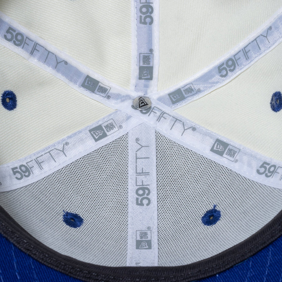 LP 59FIFTY MLB Piping ロサンゼルス・ドジャース クロームホワイト ダークロイヤルバイザー - 13750870-700 | NEW ERA ニューエラ公式オンラインストア
