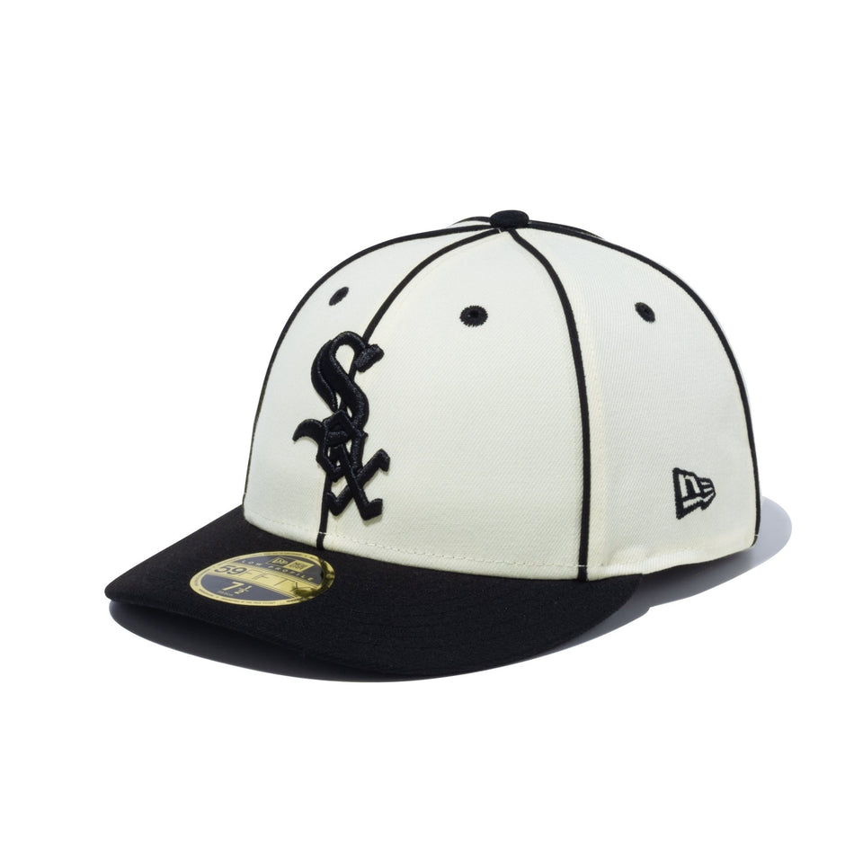 LP 59FIFTY MLB Piping シカゴ・ホワイトソックス クロームホワイト ブラックバイザー - 13750871-700 | NEW ERA ニューエラ公式オンラインストア