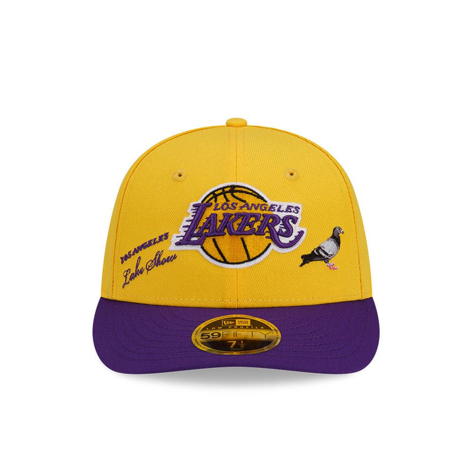 LP 59FIFTY STAPLE ロサンゼルス・レイカーズ イエロー パープル
