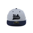 LP 59FIFTY UCLA スクリプトロゴ グレー × ブラック ネイビーバイザー - 13529428-700 | NEW ERA ニューエラ公式オンラインストア