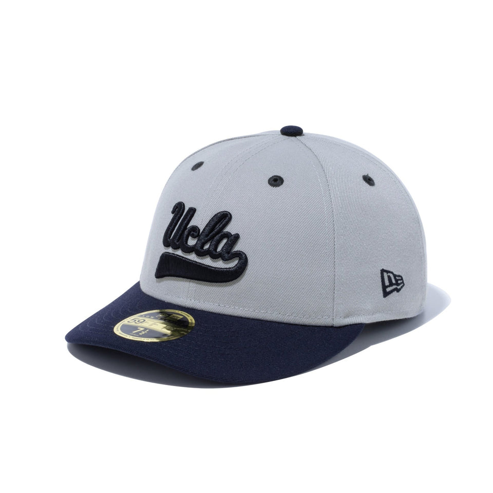 LP 59FIFTY UCLA スクリプトロゴ グレー × ブラック ネイビーバイザー - 13529428-700 | NEW ERA ニューエラ公式オンラインストア