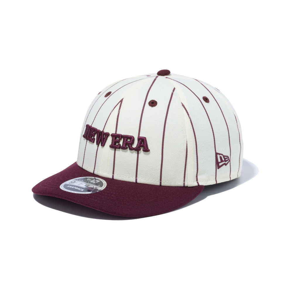 【ゴルフ】 LP 9FIFTY Pin Stripe クロームホワイト マルーンバイザー - 13762909-OSFM | NEW ERA ニューエラ公式オンラインストア