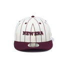 【ゴルフ】 LP 9FIFTY Pin Stripe クロームホワイト マルーンバイザー - 13762909-OSFM | NEW ERA ニューエラ公式オンラインストア