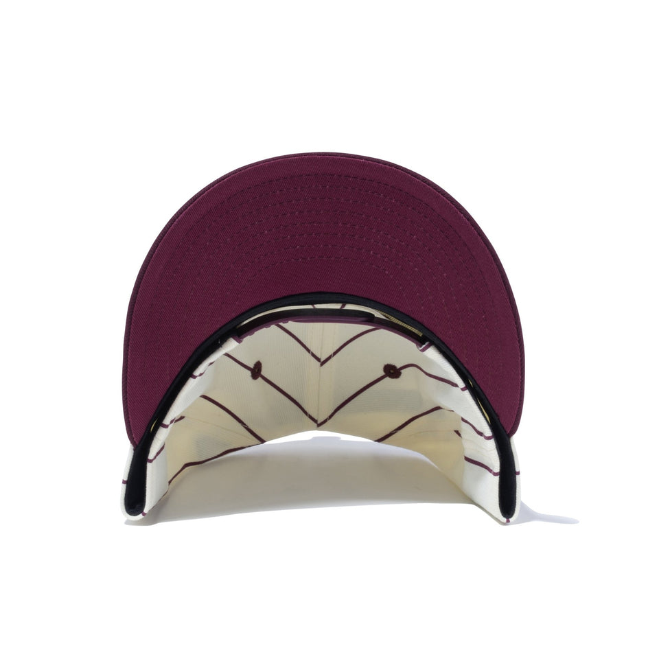 【ゴルフ】 LP 9FIFTY Pin Stripe クロームホワイト マルーンバイザー - 13762909-OSFM | NEW ERA ニューエラ公式オンラインストア