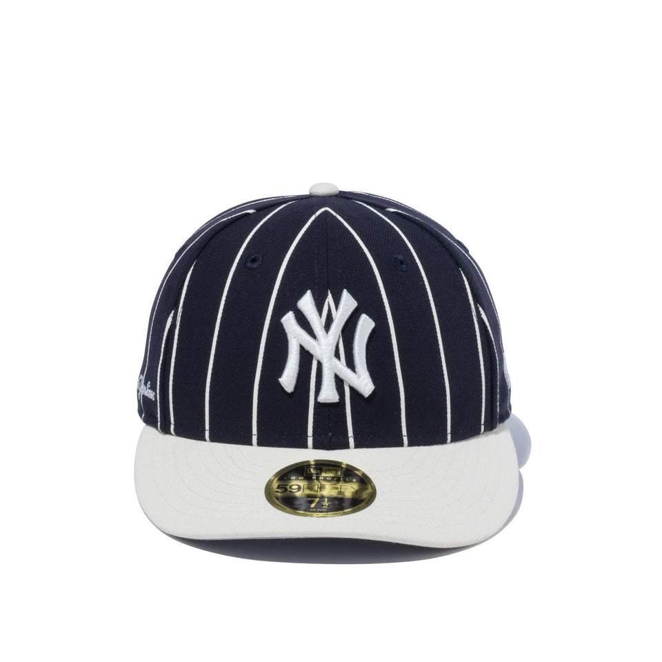 LP59FIFTY MLB 2-Tone ニューヨーク・ヤンキース ネイビーアイボリーストライプ クロームホワイトバイザー - 13327780-700 | NEW ERA ニューエラ公式オンラインストア