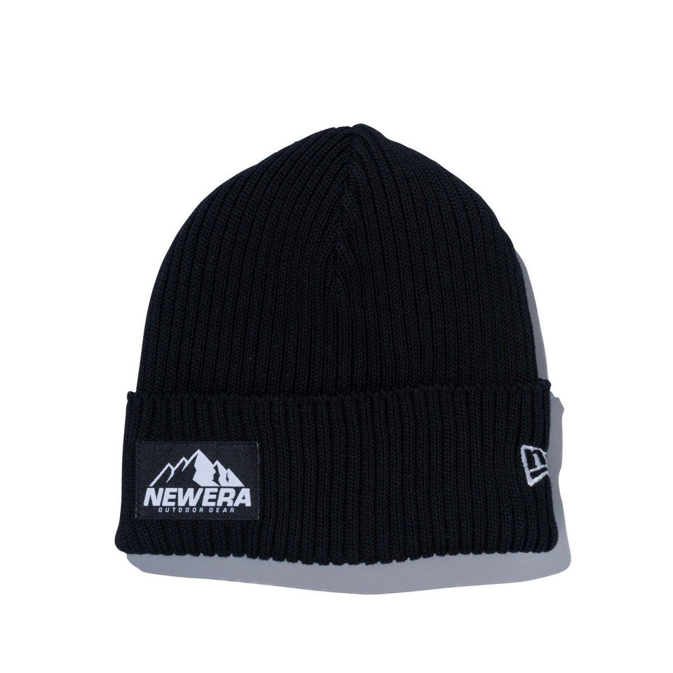 ミリタリーニット マウンテンロゴ ブラック (made with COOLMAX fabric) 【ニューエラ アウトドア】 - 12674363-OSFM | NEW ERA ニューエラ公式オンラインストア