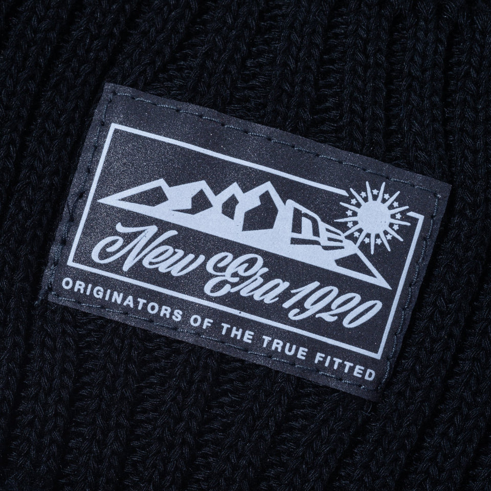ミリタリーニット Made with COOLMAX fabric Mountain Range Label リフレクターパッチ ブラック【ニューエラアウトドア】 - 13516178-OSFM | NEW ERA ニューエラ公式オンラインストア