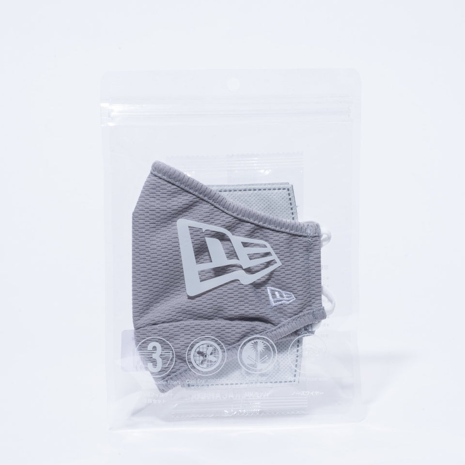 MASK FACE COVERINGS マスク ロゴエンブロイダリー グレー - 12674074-OSFM | NEW ERA ニューエラ公式オンラインストア