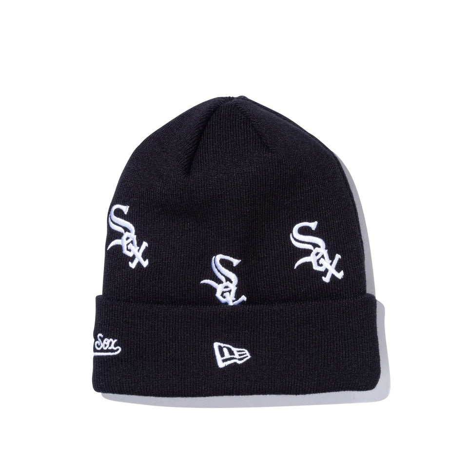 ベーシック カフニット MLB Allover シカゴ・ホワイトソックス ブラック - 13751373-OSFM | NEW ERA ニューエラ公式オンラインストア