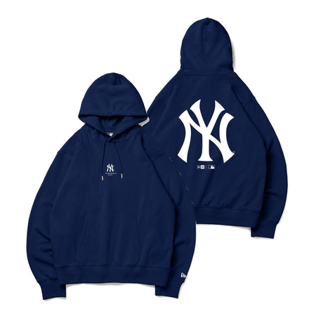 ナイキ古着グランジニューヨークヤンキーススウェットプルオーバーフーディネイビーL mlb-apparel-13755287-s-new-era