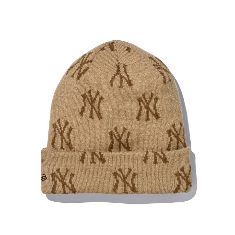 ベーシック カフニット MLB Monogram ニューヨーク・ヤンキース ベージュ - 13751341-OSFM | NEW ERA ニューエラ公式オンラインストア