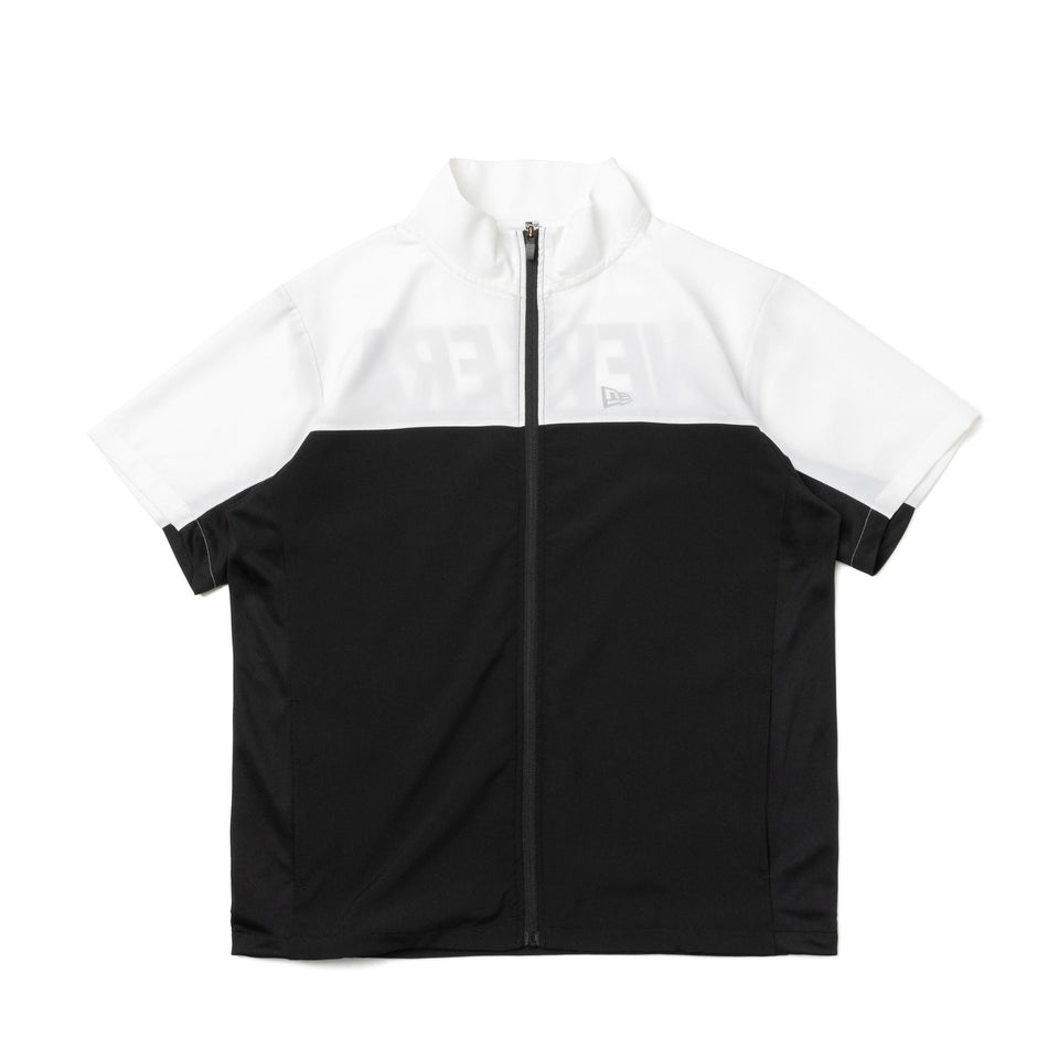 半袖 クロスウェアジャケット NEW ERA ホワイト × ブラック