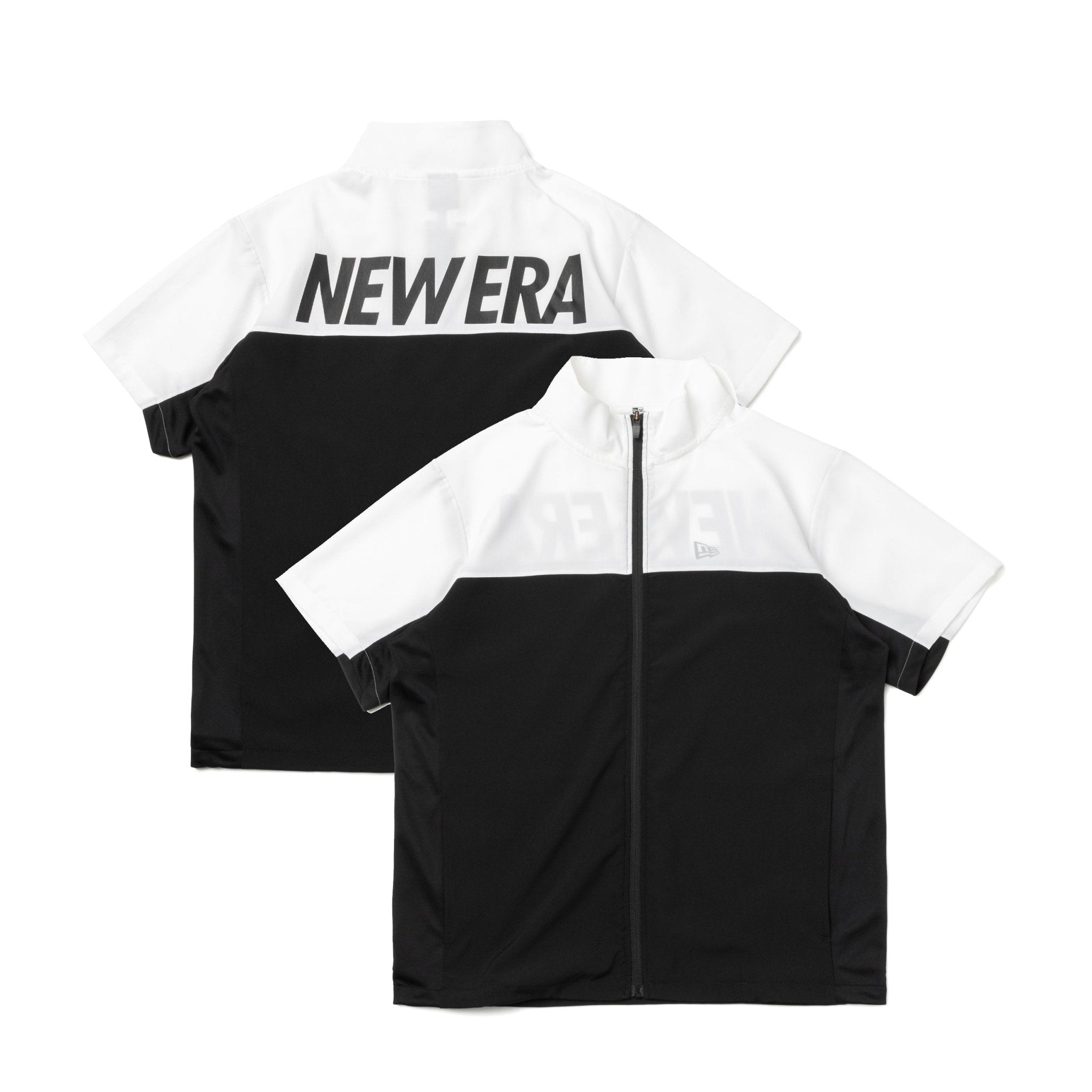 半袖 クロスウェアジャケット NEW ERA ホワイト × ブラック/ブラック 