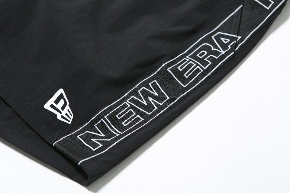 トラックハーフパンツ ニューエラ ワードマークテープ ブラック × ホワイト 【NEW ERA WORKOUT】 - 12018838-S | NEW ERA ニューエラ公式オンラインストア